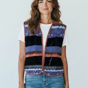 Vintage Coldwater Creek Patchwork Vest